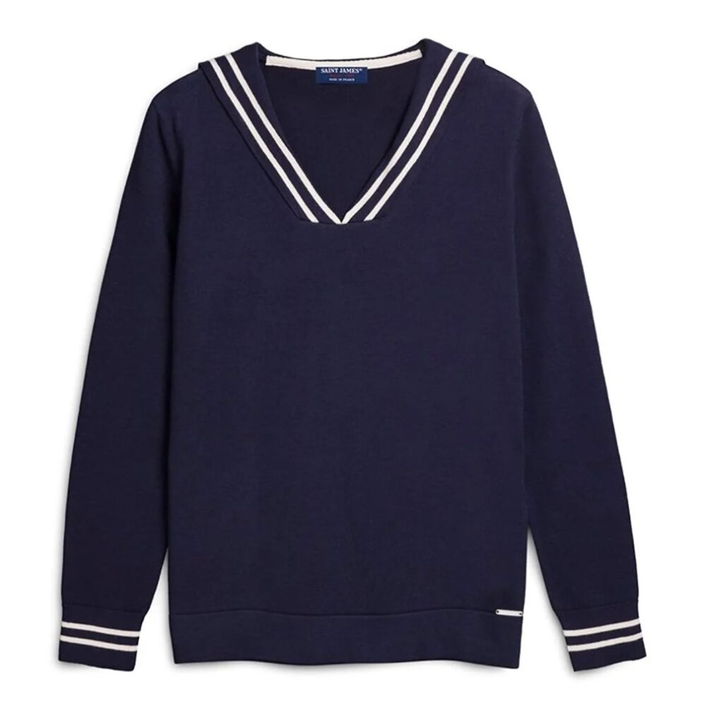 Saint James Women's Cantagollo Sailor Sweater Blue Small